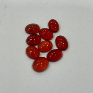 โอปอลไฟเม็กซิกันธรรมชาติ รูปไข่ ขนาด 6x8 มม. คุณภาพเกรด AAAA แบบหลวม สีส้ม ทรงคาโบชอง อัญมณีขายส่ง เกรดเครื่องประดับ หินจากเม็กซิโก - Product Image 3