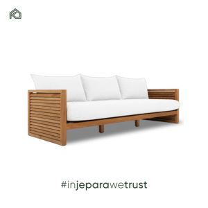 Ensemble de canapés en teck de luxe moderne pour salon, salle à manger, salon extérieur - Écologique Naim - Product Image 1