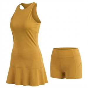 New Style Women Tennis <b>Skirts</b> Sets Contrast Color Two Pieces Sport Dress Outfits Custom - Product Image 1