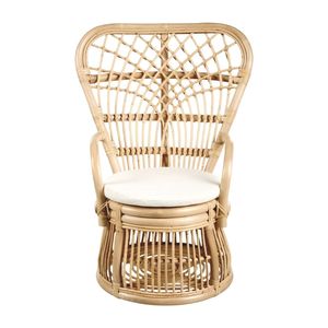 Elegant <b>Small</b> Rattan Kids Wicker Peacock Armchair Chair Toddler Furniture Kids Room Factory Price High Quality Cheap Wholesale - Product Image 3