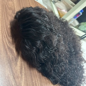 Single Donor 100% Human Hair Raw Hair Loose Deep Wave Wig Curly Extensions Flat Tip Clip Ins Wholesale Price <b>Tape</b> Clip Ins - Product Image 5