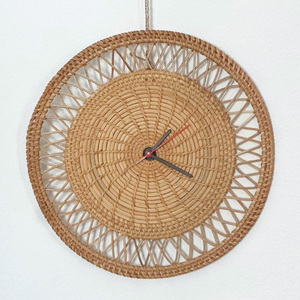 Horloge murale en rotin à motif floral, décoration, horloge de qualité supérieure, horloges tissées en gros - Product Image 4
