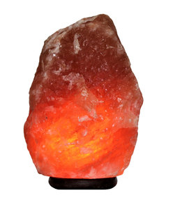 Lampe au sel rose de l'Himalaya de vente chaude avec base en bois purificateur d'air naturel sculpté à la main sel gemme raffiné emballé dans un sac - Product Image 1