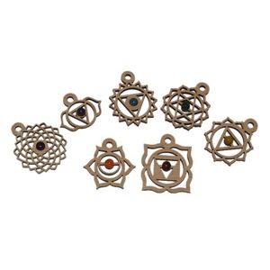 7 Chakra Wooden Pendants Set for Sale | 7 Chakra Wooden Pendants Set Online | 7 Chakra Wooden Pendants Set - Product Image 1