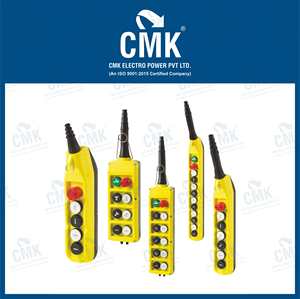 Télécommande de pont roulant CMK Station DualSpeed de haute qualité avec 2 à 14 boutons poussoirs et arrêt d'urgence, fabriquée en Inde - Product Image 1