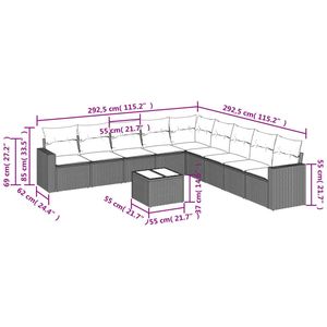 Ensemble de canapés de patio en crème noire pour la collection de meubles de jardin d'extérieur - Product Image 3