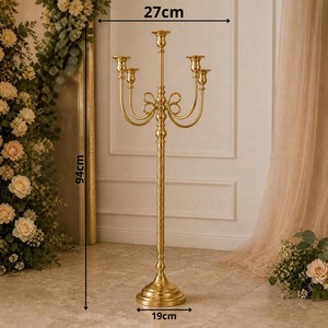 Support à bougies en métal élégant et haut, parfait pour la décoration de la maison, du salon et des événements festifs. - Product Image 5