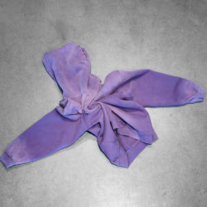 Sudadera con Capucha Extra Grande para Hombre, Color Morado Sólido, Algodón French Terry, Estilo Casual Urbano, Corte Regular, para Otoño - Product Image 6
