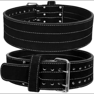Adjustable Black Weightlifting <b>Belt</b> With Buckle Closure For Strength Training And Weight Lifting Support Unisex Waist <b>Belt</b> - Product Image 1
