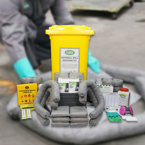 Universal Spill Kit 240L Wheelie Bin Mobile Spill Response Kit Oil Chemical Absorbent Kit Supplier Industrial Safety Equipment - Product Image 1