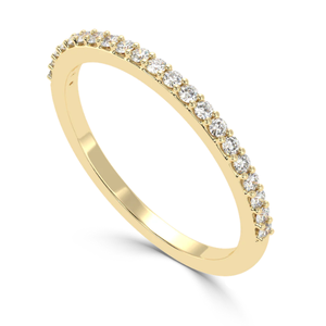 AJRETAIL 0.21 Carat G Color VS1 Clarity 14K Gold Eternity Band <b>Ring</b> with Stunning Studded Stones for Certified Fine Jewelry - Product Image 4