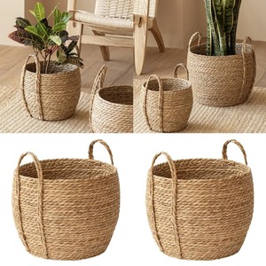 Set of 3 Round Seagrass <b>Baskets</b> Handmade <b>Storage</b> <b>Basket</b> Wholesale eco-friendly Made in Vietnam - Product Image 6