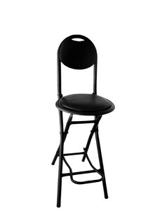 Modern Foldable Metal Dining Chair with PU Seat for Home Office Furniture Black Metal Dining Chair - Product Image 4