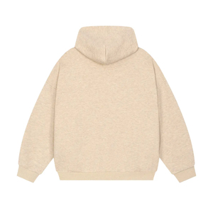 Sweat à capuche personnalisé en molleton de coton, style décontracté streetwear, avec impression sérigraphique et impression en relief, logo personnalisé - Product Image 4
