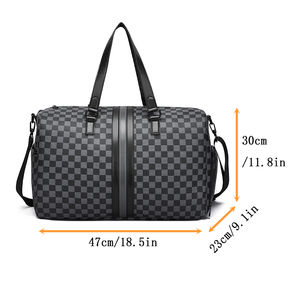 Sac de voyage unisexe sur mesure de grande taille, sac de sport en cuir PU, sac de week-end, rangement individuel pour chaussures, luxe, haute qualité - Product Image 2