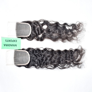100% naturel brut indien crépus noir couleur HD fermeture ondulé 8-32 pouces vendeur vierge cuticule aligné extensions de cheveux humains - Product Image 6