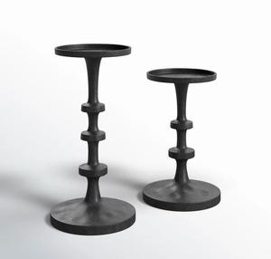 Dinner Ready Modern <b>Black</b> <b>Candlestick</b> Holder Set Durable Home Decoration - Product Image 1