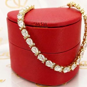 Heritage Pear Cut Lab Grown Diamond Gold Pendant <b>Necklace</b> for Women IGI Certified Ethical <b>Statement</b> Jewelry Rhodium Plated - Product Image 5