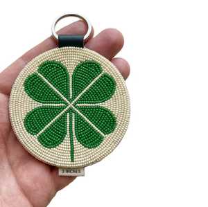 Woven Bead <b>Round</b> Classic Coin Holder Keychain Circle Pattern 3 Inch <b>Canvas</b> Lightweight Simple Style - Product Image 6