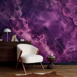 Modern <strong>Purple</strong> <strong>Marble</strong> Lightning Texture 3D <strong>Wallpapers</strong> Waterproof and Anti-Static Home Decor for Living Room - Product Image 1