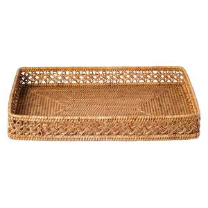 Plateau de service bas en rotin, panier en osier tressé à la main, durable, vente en gros, décoration intérieure, cuisine, salle à manger, fournitures décoratives, personnalisé - Product Image 1