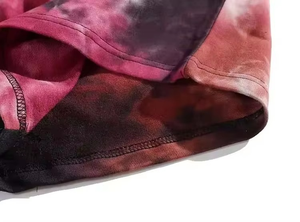 Pantalones Cortos Casuales Tie Dye para Hombre, Color Rojo y Negro, para Gimnasio y Fitness, Verano, Logotipo Personalizado, OEM, ODM, Venta al Por Mayor - Product Image 3