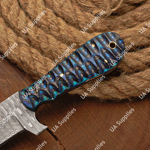 มีดคาวบอยเหล็กดามัสกัสคุณภาพสูงเกรดอุตสาหกรรม ด้ามไม้ สำหรับเอาตัวรอด EDC  แบบ OEM/ODM ปรับแต่งได้ ขายส่ง - Product Image 4