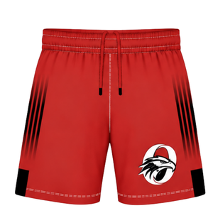 Bright <b>Red</b> White Rugby <b>Shorts</b> Team Uniform Breathable Lightweight Custom Training Sportswear Athletic Performance <b>Shorts</b> - Product Image 1