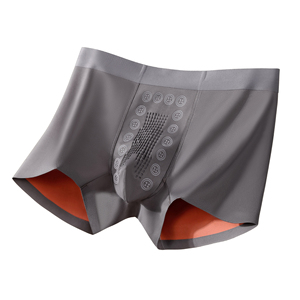 Sous-vêtements pour hommes, boxer en soie glacée fine, sans couture, couleur unie, pantalon plat pour homme, séchage rapide, caleçons pour hommes - Product Image 2