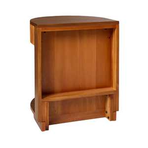 Modern Solid Wood Nightstand with Fluted Drawer Minimalist Bedroom Side <b>Table</b> <b>Walnut</b> Finish - Product Image 5