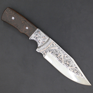 Wholesale OEM Customizable Engraving Steel Fixed Blade Hunting Knife Engraved Knives With Custom color & size - Product Image 6