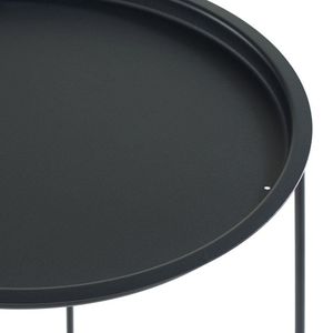 Ensemble bistrot pliant 3 pièces en acier pour extérieur, résistant aux intempéries, mobilier de patio en fer noir - Product Image 6