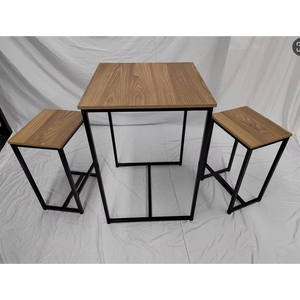 Elegantes mesas de comedor de madera maciza, artesanías de Metal, Base Industrial, venta al por mayor directa para uso doméstico, elegantes juegos de muebles de comedor - Product Image 5