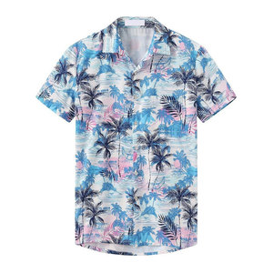 Camisas de playa para hombre, informales, ligeras, fáciles de llevar, con estampados tropicales, perfectas para vacaciones y estilo veraniego - Product Image 1