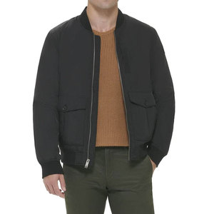 Chaqueta Bomber de Poliéster para Hombre, Estilo Casual Urbano con Cuello Alto, Chaqueta de Invierno con Estampado de Letras para Hombre - Product Image 1