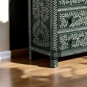 ILAHI's Bone Inlay <b>Drawer</b> Modern Design Agate Detailing <b>Storage</b> Portable Home Furniture - Product Image 4