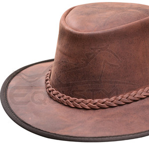 Sombrero de Vaquero de Cuero Estilo Trenzado, Cuero Genuino de Primera Calidad, Ajuste Ajustable, Logotipo Personalizado, Sombreros de Vaquero al por Mayor - Product Image 3