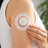 Patch adhésif en acrylique haute résistance découpé avec précision pour capteur CGM, pour usage prolongé, sur-adhésif CGM OEM