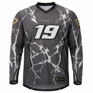 เสื้อเจอร์ซีย์มอเตอร์ไซค์วิบากแบบสั่งทำพิเศษสำหรับ OEM พิมพ์ลายแบบ Sublimation ผ้าไมโครเมช ระบายอากาศได้ดี โพลีเอสเตอร์ สำหรับทุกเพศ ทุกฤดู เหมาะสำหรับการแข่งขันมอเตอร์ครอส - Product Image 2
