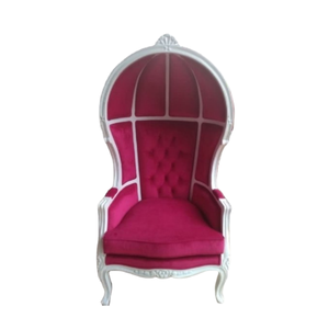 เฟอร์นิเจอร์โรงแรมหรู เก้าอี้บัลลังก์ไม้เนื้อแข็งพร้อมหลังคาทรงโค้ง ดีไซน์ทันสมัย สีสั่งทำได้ ราคาขายส่ง - Product Image 1