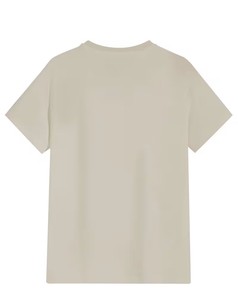 Men's Beige Short Sleeve O-Neck T-Shirt Regular Fit Casual Style 100% Cotton Jersey Fabric Solid Color Plain Dyed Knitted - Product Image 2