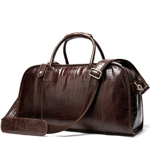 Sac de voyage week-end en cuir au design élégant et durable, sac de sport de qualité supérieure, sacs de voyage en cuir personnalisables avec logo en gros - Product Image 5