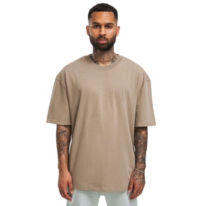 Camiseta de Algodón Lisa Extra Grande Personalizada Estilo Vintage para Hombre, Cuello Redondo, Manga Corta, Estilo Casual Hip Hop - Product Image 1