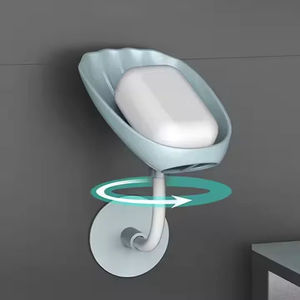 Hotel Bathroom Wall-Mounted PP <b>Soap</b> <b>Holder</b> with Drainage Rack Suction Cup Flexible Support-Easy Installation - Product Image 4