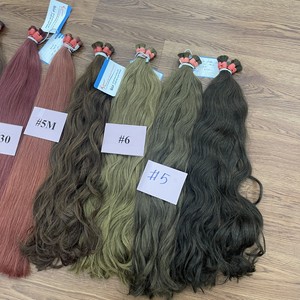 Extensiones de cabello humano vietnamita 100% de la mejor calidad, trama ondulada Natural de Superventa, sin enredos, sin desprendimiento, muy sedoso, gran stock - Product Image 5