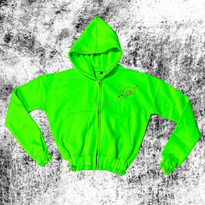 Nuevo Conjunto de sudadera con capucha y pantalones de chándal recortados personalizados para mujer, conjunto de chándal con capucha de gran tamaño desgastado. - Product Image 2