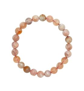 Hot Sale Premium Grade Feng Shui Flower agate <b>Crystal</b> <b>Beaded</b> <b>Bracelet</b> Handmade Women's Men's Natural Healing Stone Elastic - Product Image 3