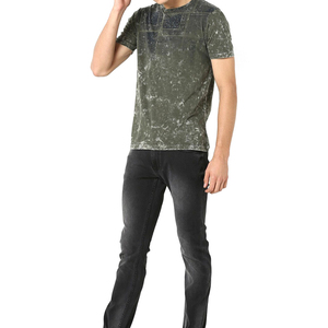 T-shirt délavé à l'acide en gros, personnalisé, 100% coton épais, col rond, tendance, impression DTG, manches courtes, style hip-hop - Product Image 5