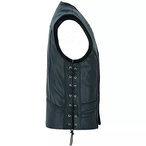 Gilet en cuir de vachette sur mesure, vêtement d'extérieur d'hiver, prix de gros, gilet de haute qualité avec performance respirante - Product Image 3