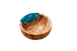 Bol en bois, bol décoratif, bol en résine époxy, bol à bibelots fait main, bol artisanal, cadeau pour elle - Product Image 4